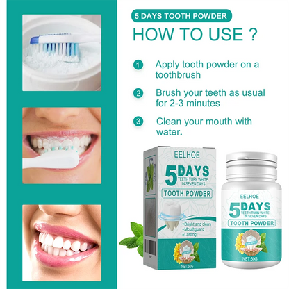 Poudre de Blanchiment Dentaire 5 Jours