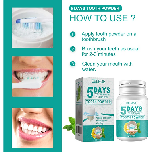 Poudre de Blanchiment Dentaire 5 Jours